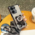 Cute Bear Bracket Glitter Shockproof Case For Realme C85 Pro 15 Pro 15T