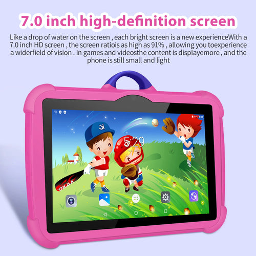 Cartoon Pattern Kids Tablet 7 Inch Quad Core 4GB RAM 64GB ROM Android Education