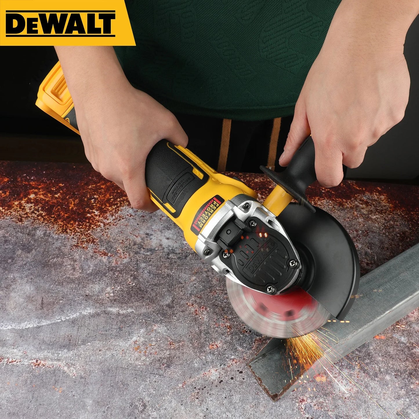 2025 DEWALT DCG405NT 100 125mm 18V Lithium Powered Brushless Flat Head Angle Grinder Bare Tool for Precision Cutting