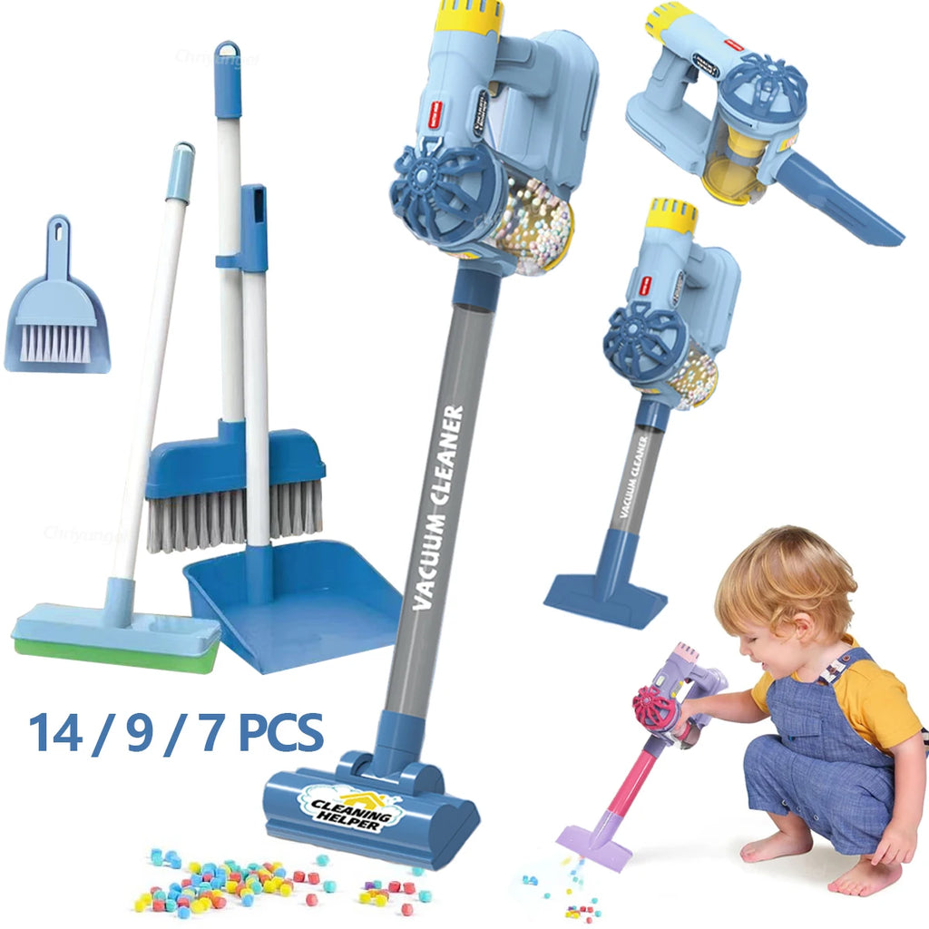 Kids Simulation Electric Vacuum Cleaner Toy Set For Role Play Educational Toys