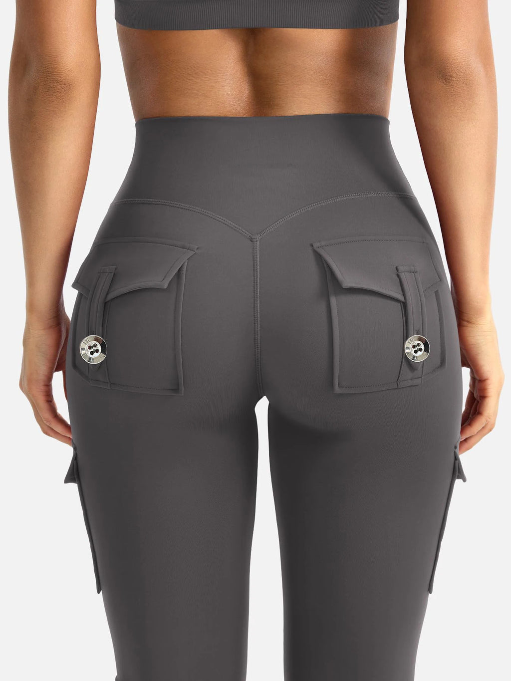 Essential Womens High Waist Fitness Pants With Pockets Shaping Tummy Control