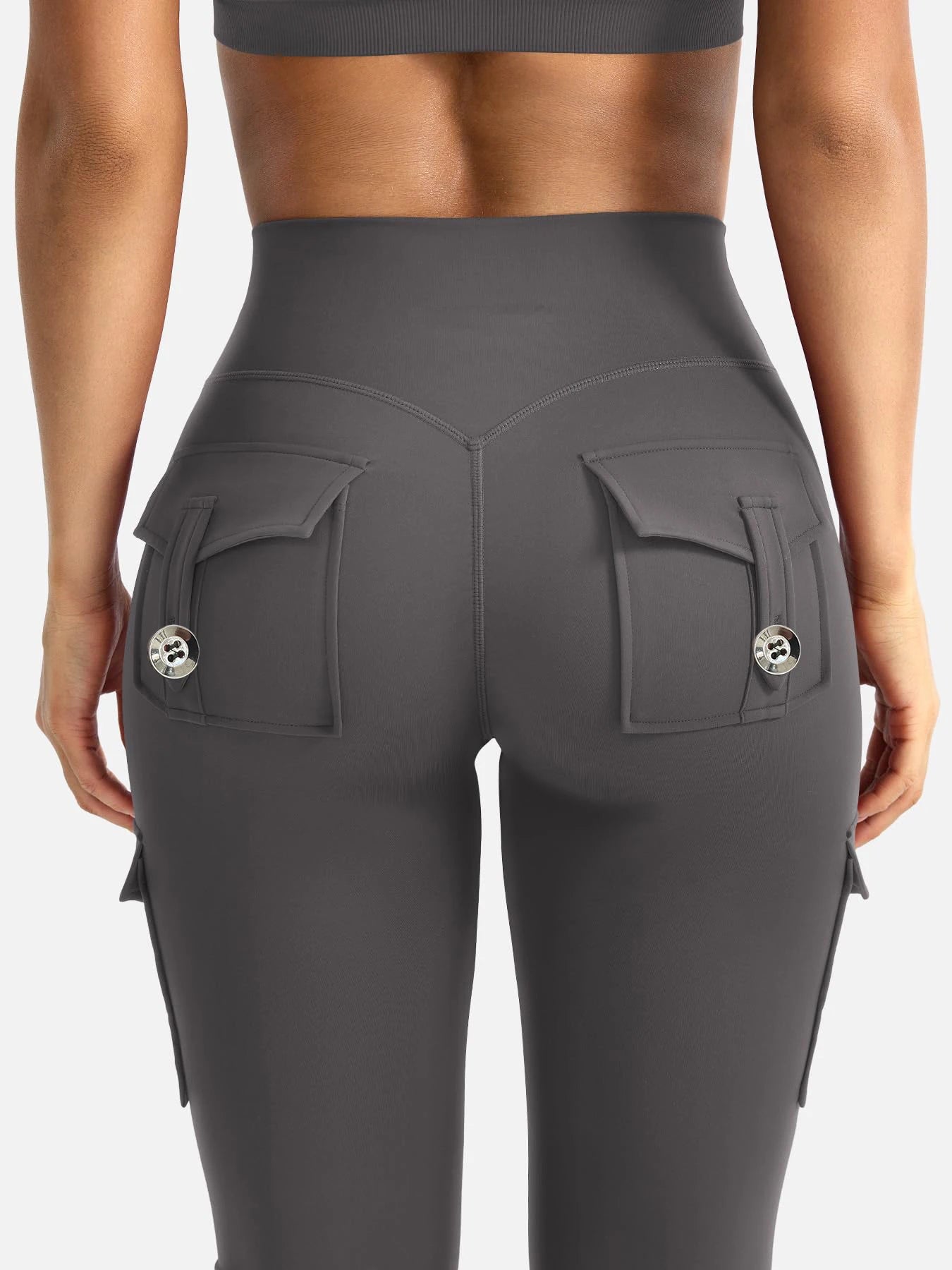 Essential Womens High Waist Fitness Pants With Pockets Shaping Tummy Control