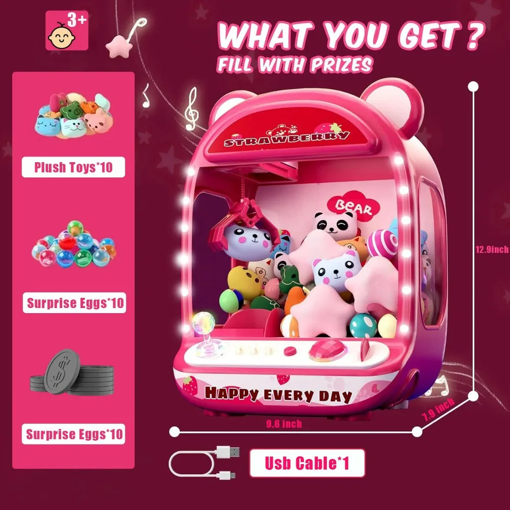 Claw Game Machine Unicorns Mini Vending Machine LED Music