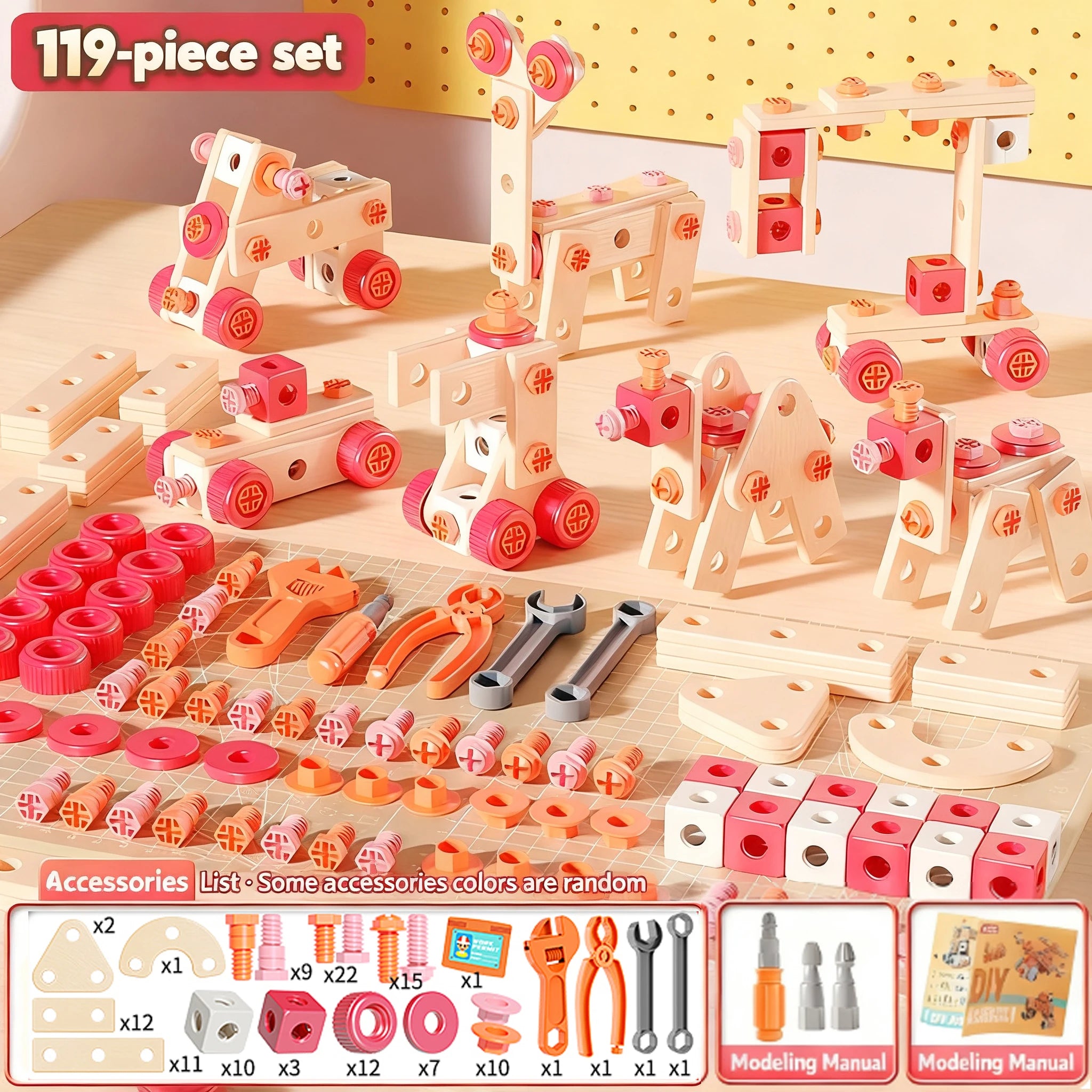 Kids Toolbox Puzzle Drill Toy Set Educational Screw Removal Electric STEM Gift
