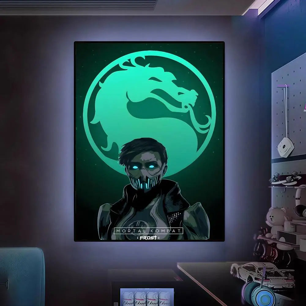 Mortals K Kombat Video Game Poster HD Waterproof Wall Art Self Adhesive Decor