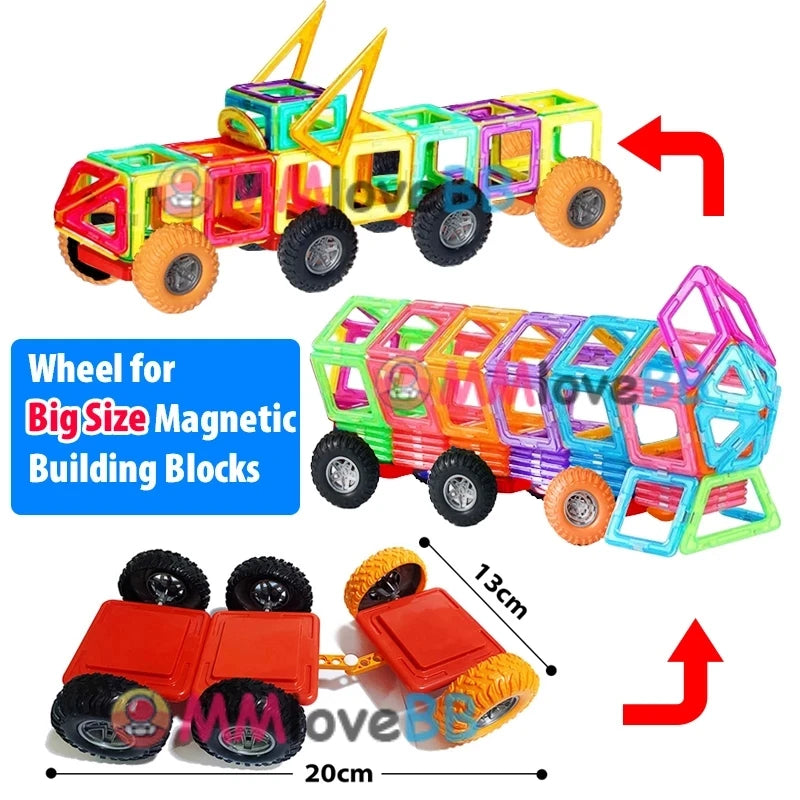 Magnets Toys for Kids Big Size Plus Magnetic Blocks Set