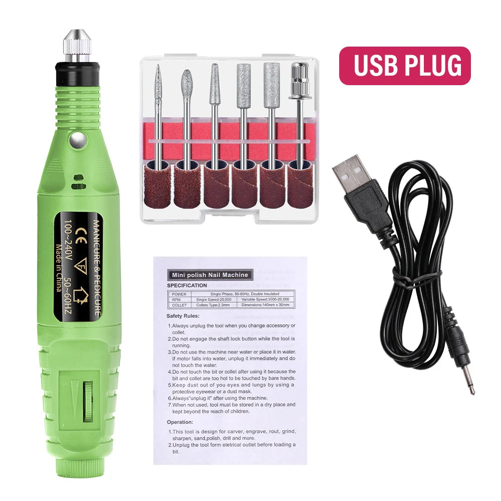 LULAA Strong Function Nail Drill Machine Set Electric Sander