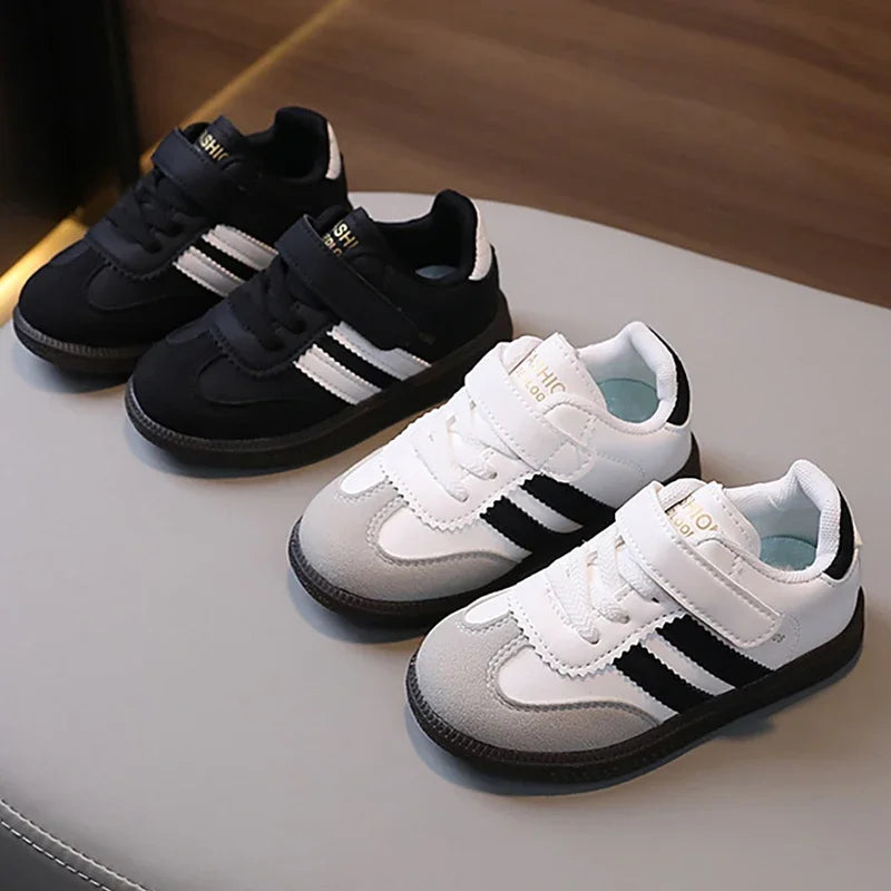 Spring Sport Shoes For Children PU Leather Ergonomics Kids Sneakers