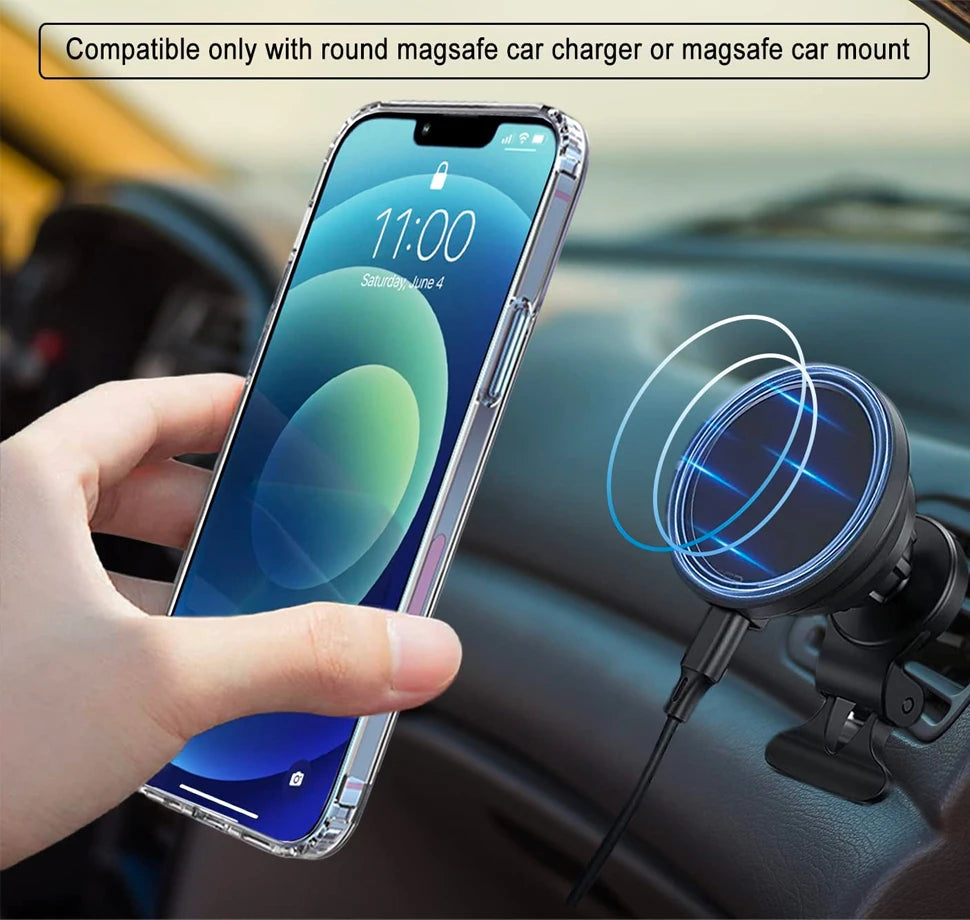 Stand Clear Magnetic Phone Case with Kickstand for iPhone 11 12 13 14