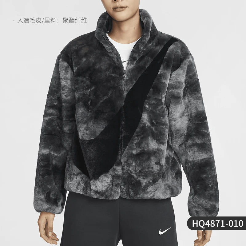 Nike Womens Warm Stand Up Collar Faux Fur Jacket HQ4871 010