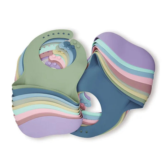 Waterproof Baby Bibs Cute Cartoon Animal Printed Soft Silicone
