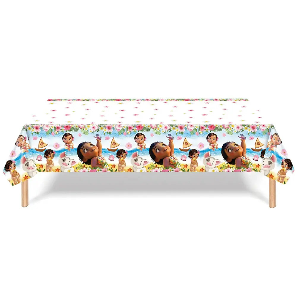 Disney Moana Theme Party Set Vaiana Oceania Birthday Decoration Plates Balloons Cake Toppers Girls Favor