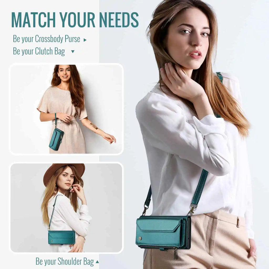 Samsung Galaxy Crossbody Wallet Case With Card Holder S24 S23 Ultra S22 S21 S20