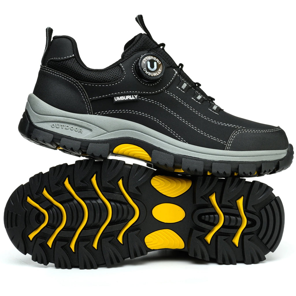 Men's Steel Toe Safety Shoes Side Buckle Kevlar Anti Smash Slip Resistant