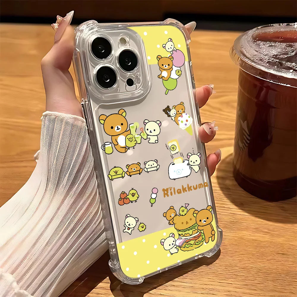 Rilakkuma Cartoon Bear Phone Case For Samsung Galaxy A Series 4G 5G