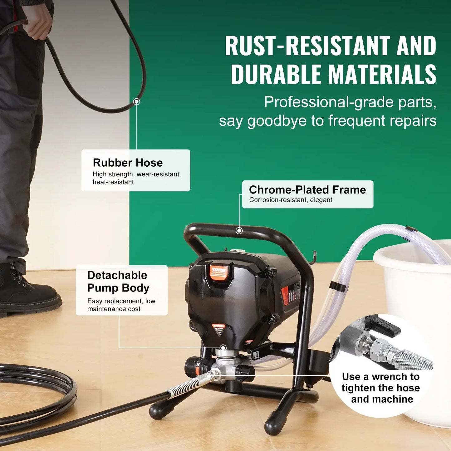 Stand Airless Paint Sprayer 3000PSI 750W Efficient Sprayer