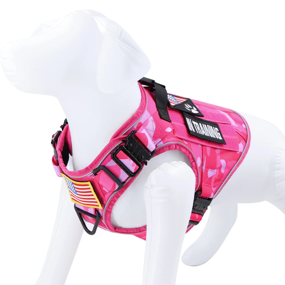 Pink Camouflage Tactical Dog Harness – Built for Strength, Styled with Sass

Give your large dog the ultimate blend of strength, style, and safety with our Pink Camouflage Dog Harness. Designed for working dogs, adventurers