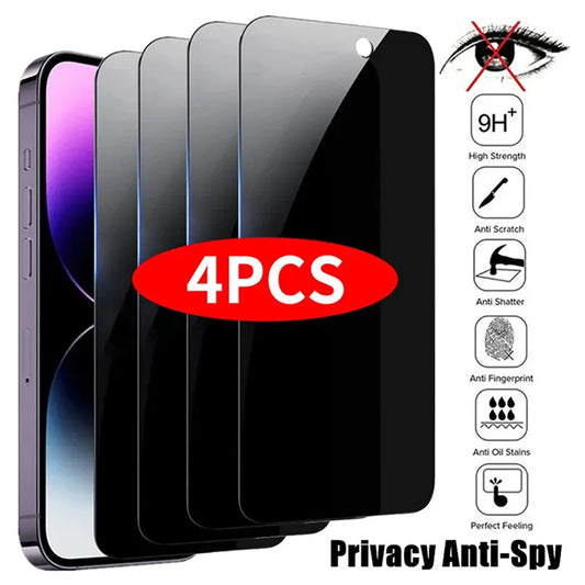 4PCS Privacy Screen Protector For iPhone 14 Pro Max 16 Pro