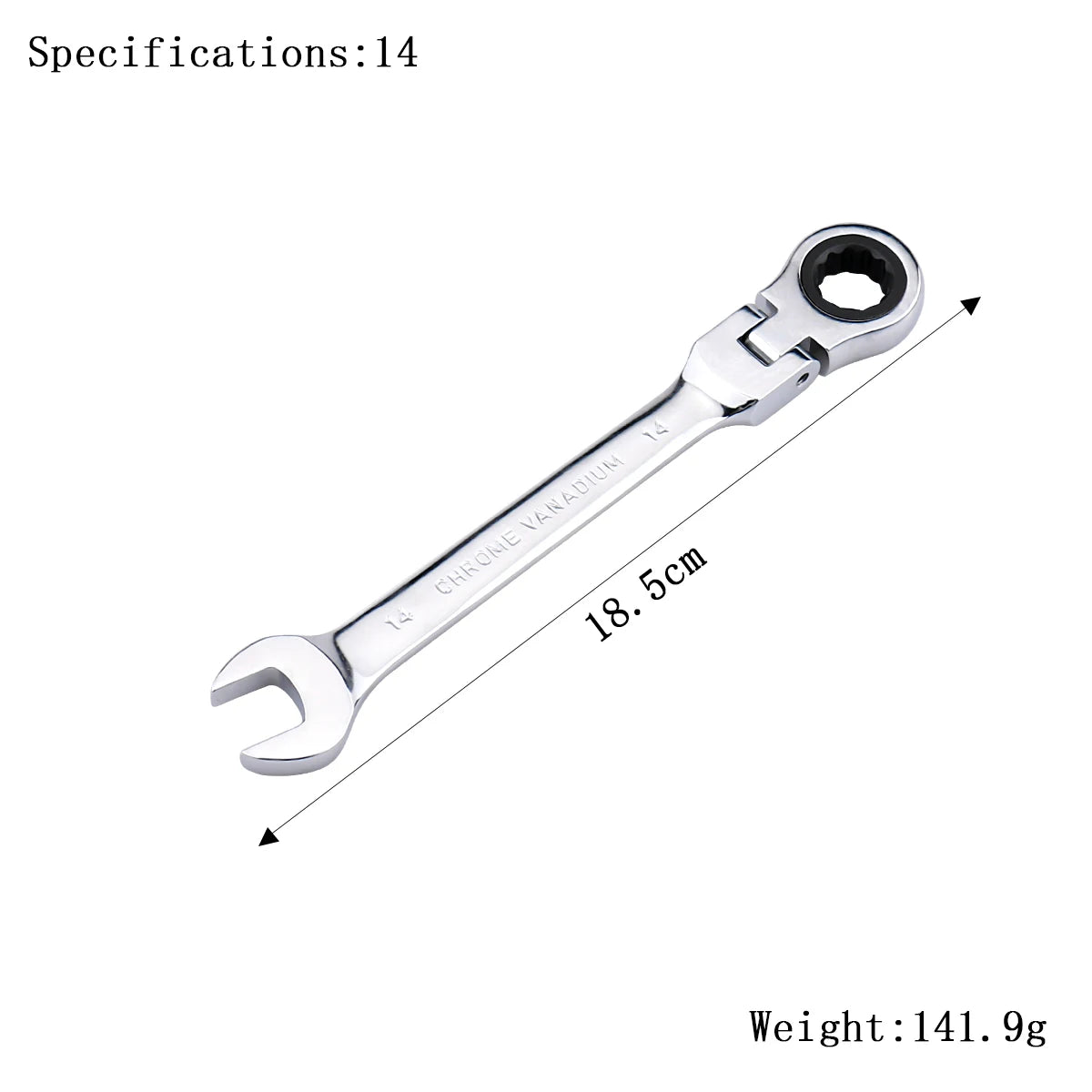 Ratchet Wrench of Keys Spanner Set Hand Tool 72-Tooth Ratchet