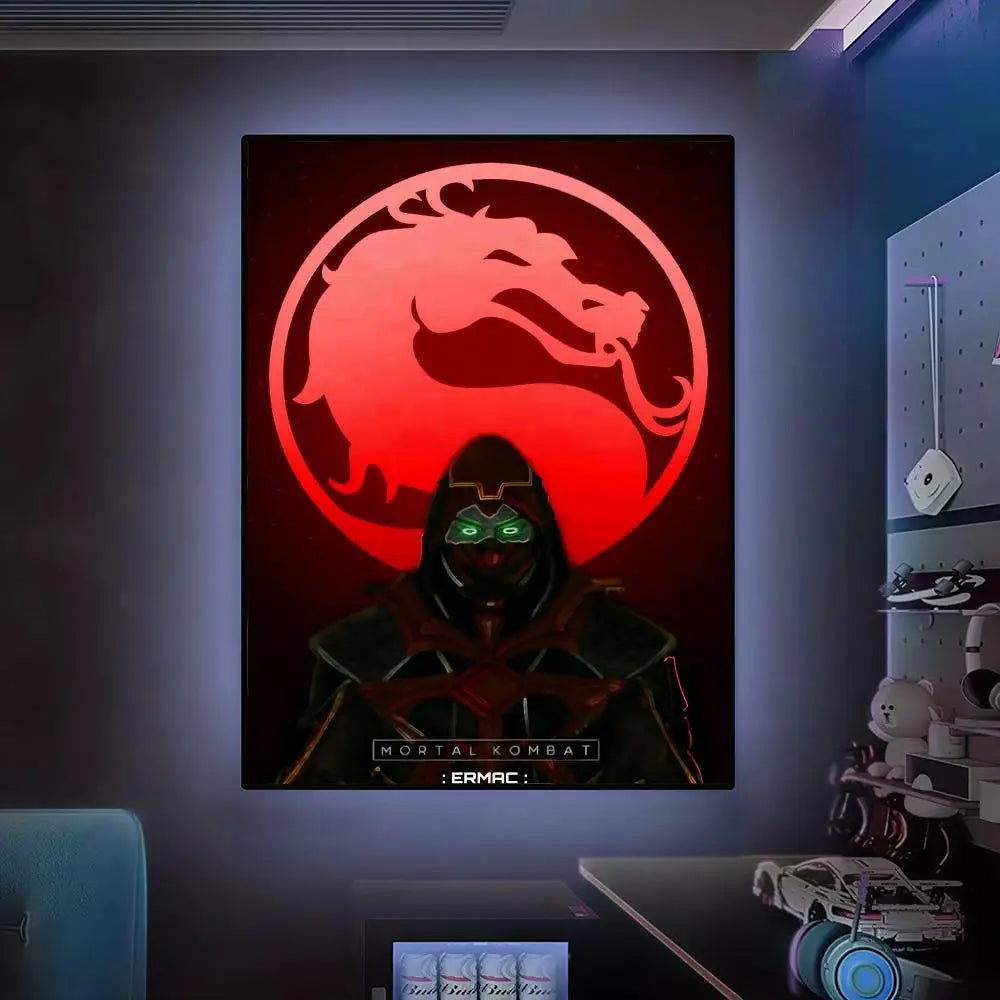 Mortals K Kombat Video Game Poster HD Waterproof Wall Art Self Adhesive Decor