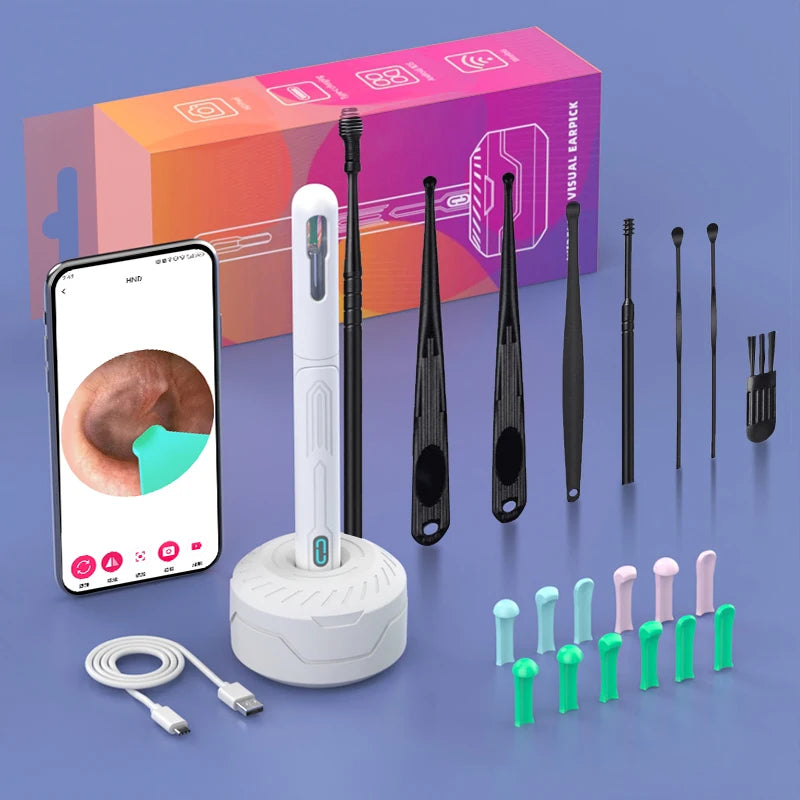 Ear Cleaner with Camera Set HD Earpick Wax Removal Tool