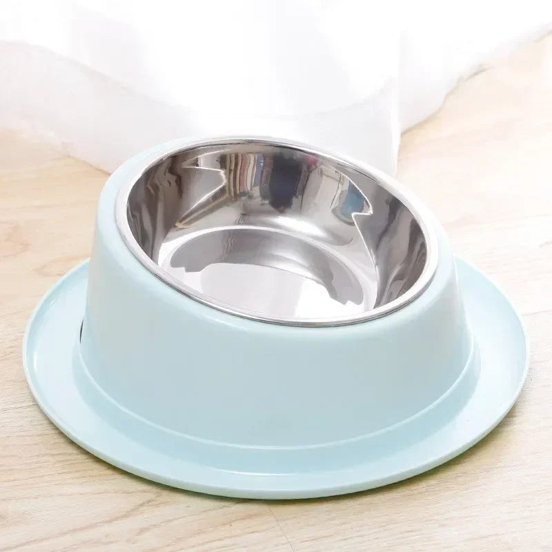 Cat Feeder Slope Anti-Ant Food Bowl Stainless Steel Bowl