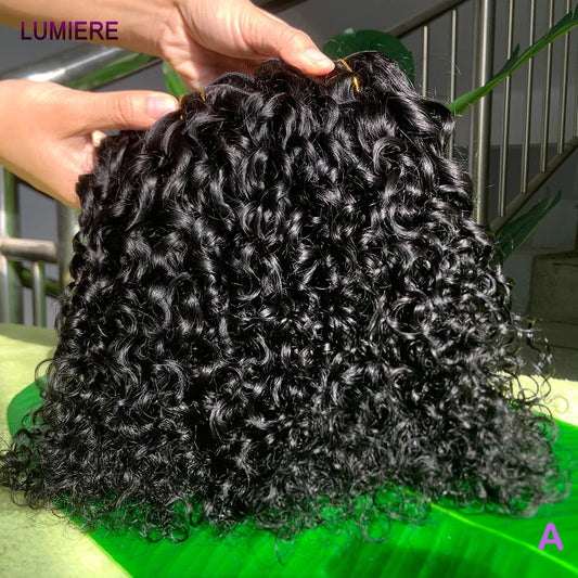 18A Burmese Pixie Curly Bundles With HD Lace Closure Frontal Virgin Human Hair