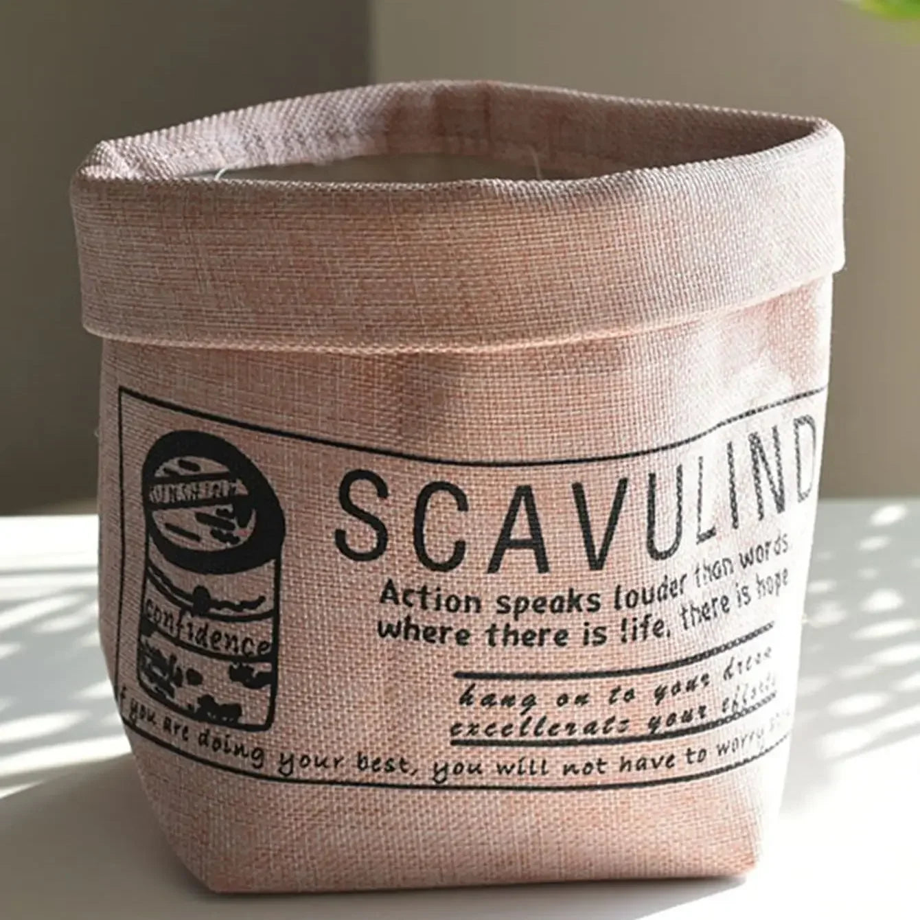 Nordic Kraft Paper Flower Pot Set 1 Piece With Fabric Finish For Home Decor