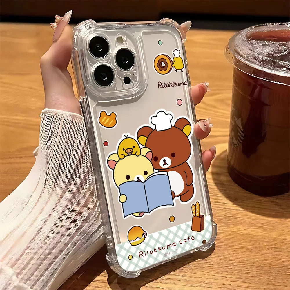 Rilakkuma Cartoon Bear Phone Case For Samsung Galaxy A Series 4G 5G