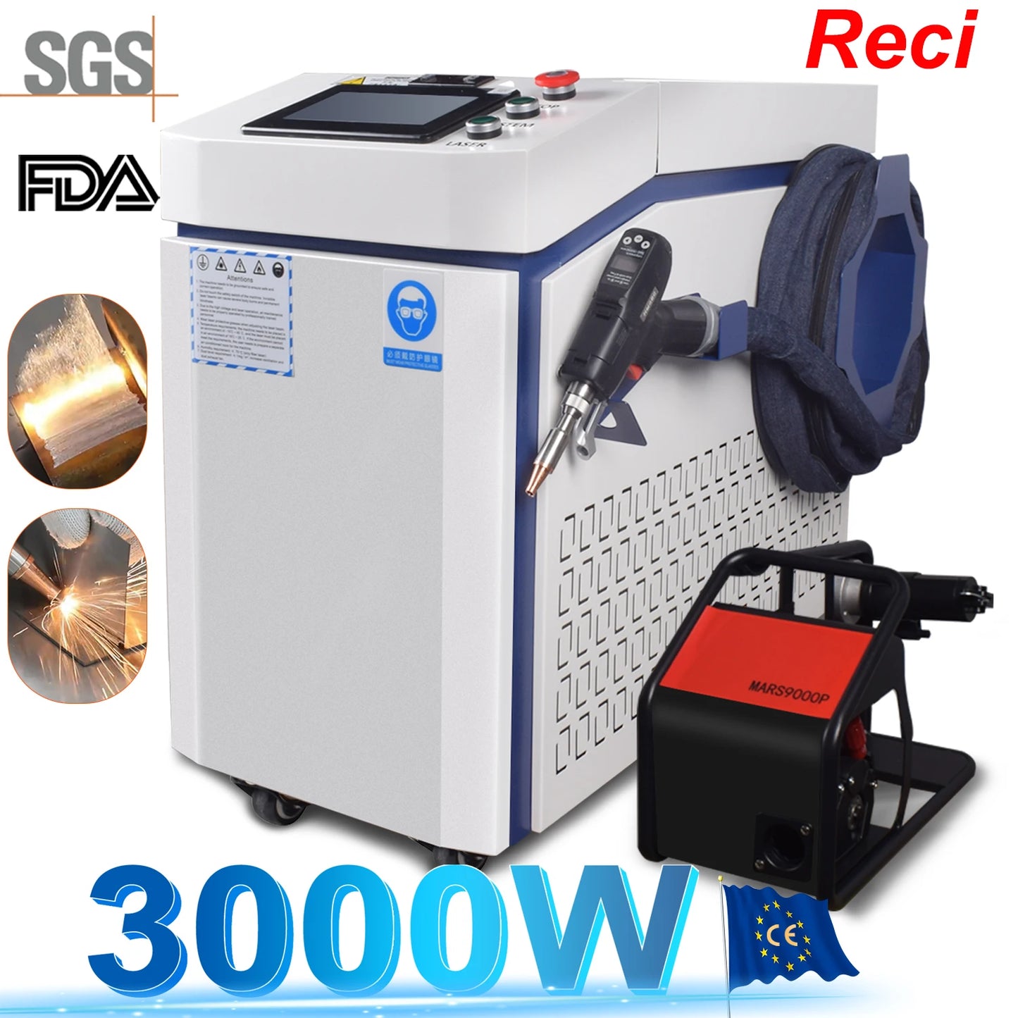 3000W 4 In 1 Fiber Laser Welding Cutting Cleaning Soldering Machine