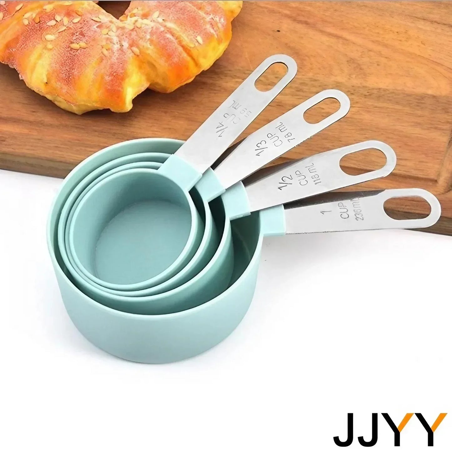 4PCS/Set Multi-Purpose Measuring Cups Stainless Steel Spoons
