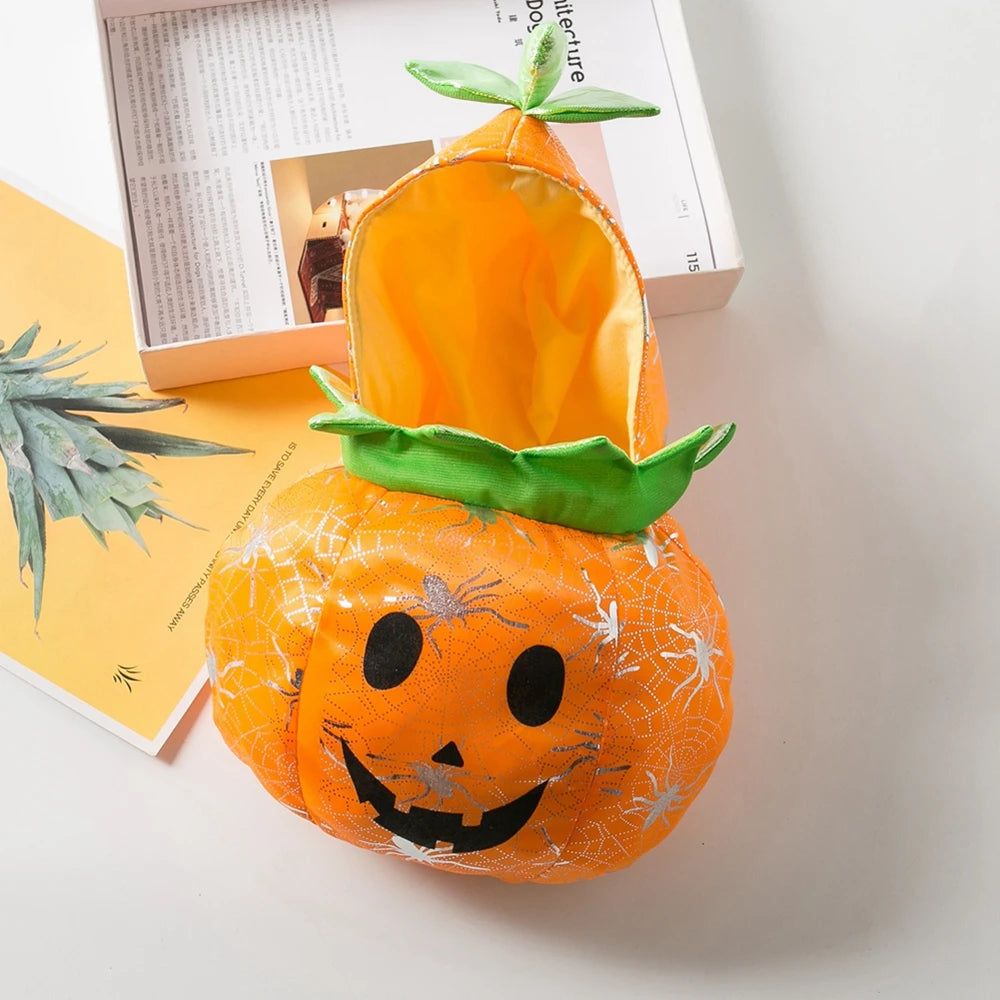 Halloween Dog Costume Pumpkin Jumpsuit For French Bulldog