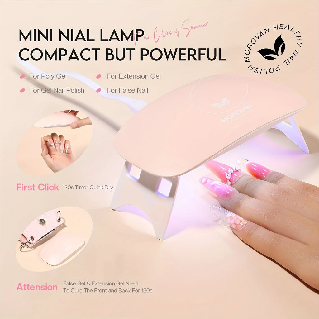 Morovan Poly Nail Gel Kit - 12 Colors Poly Gel Nail Kit with UV Light and Nail Drill for Beginners Poly Gel Extension Nail Kit