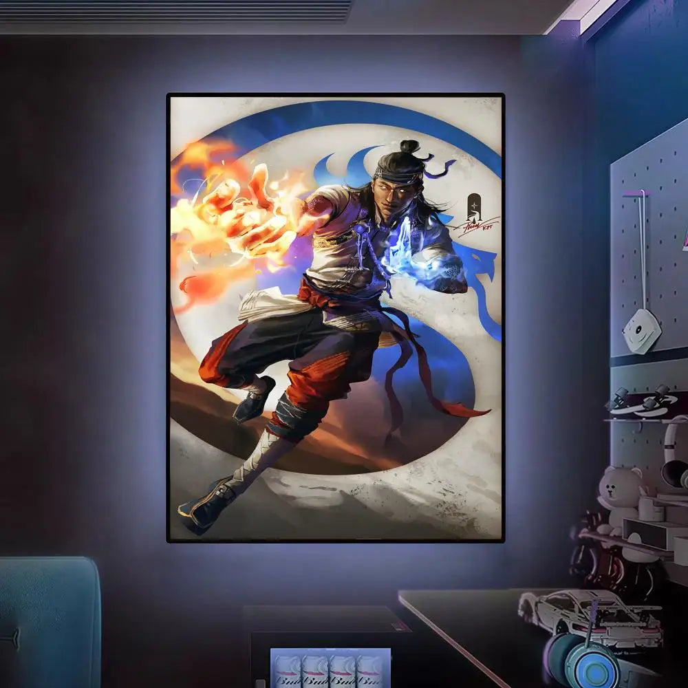 Mortals K Kombat Video Game Poster HD Waterproof Wall Art Self Adhesive Decor