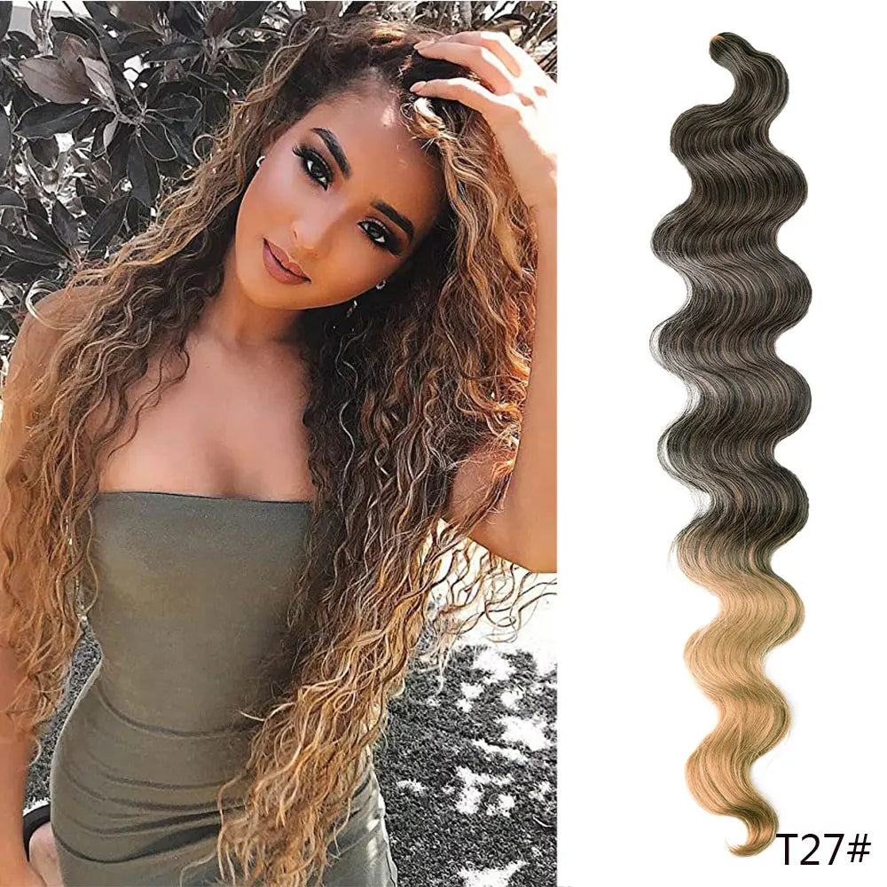 28 Inch Long Deep Wave Crochet Hair Effortless Ocean Wave Glam