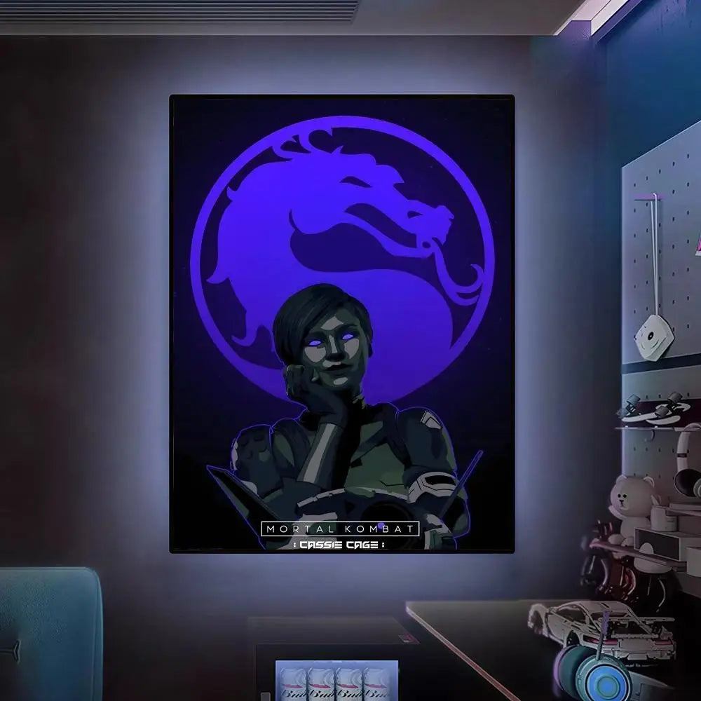Mortals K Kombat Video Game Poster HD Waterproof Wall Art Self Adhesive Decor