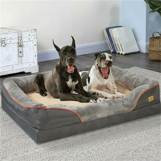 Jumbo Large Orthopedic Dog Bed Memory Foam Waterproof Couch