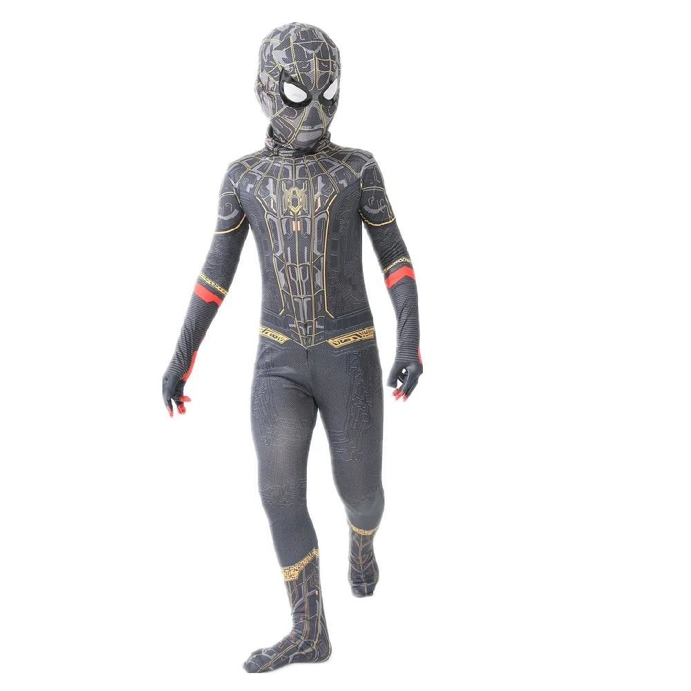 Halloween Cosplay Costume Skeleton Bone Clothes Superhero Jumpsuit Children's and Adult Spiderman Cosplay costume Jumpsuit Gift
