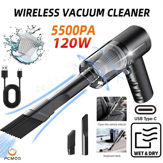 PCMOS 1PC Wireless Vacuum Cleaner High Power for Home and Car