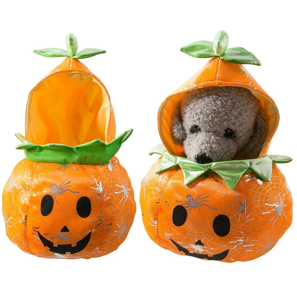 Halloween Dog Costume Pumpkin Jumpsuit For French Bulldog