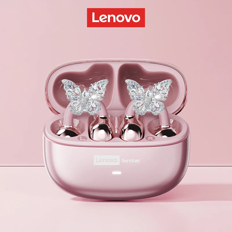Lenovo LE302 Wireless Bluetooth 6.0 Ear Clip Earbuds With Charging Case