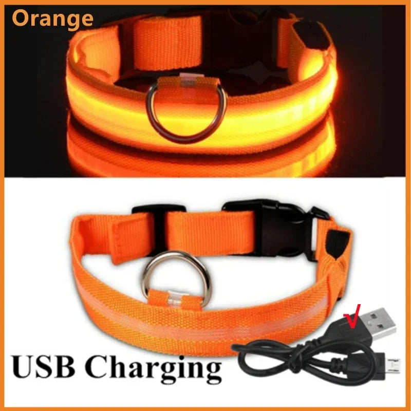 3 Modes Dog Luminous Charge Collar Led Usb Cat Dogs Collars