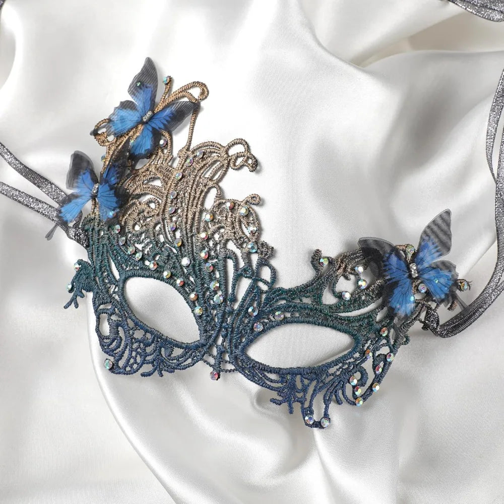 halloween lace masquerade masks - 1920s vintage antique mask for men women carnival party mardi gras evening prom