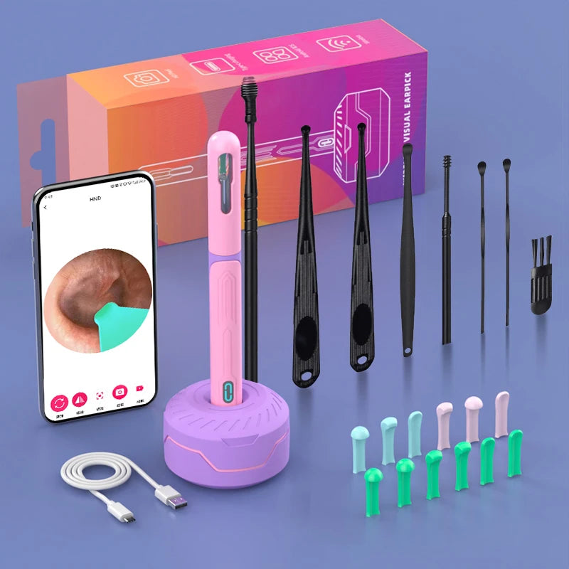 Ear Cleaner with Camera Set HD Earpick Wax Removal Tool