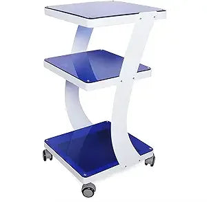 Beauty Salon Rolling Trolley Cart with 3 Drawers, 3-Layer Rolling Trays Cabinet Cart with Wheels,Medical Den-tal Mobile Utility