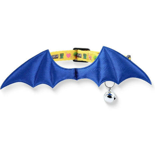 Bat Wing Cat Collar With Bell Adjustable Breakaway For Cats
