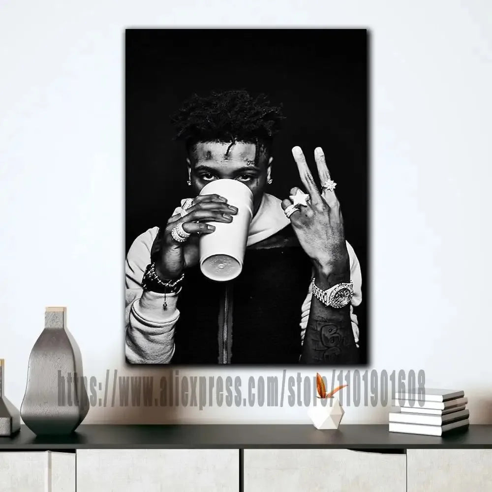 Classic YoungBoy Aka Aka Rapper Canvas Art Wall Poster