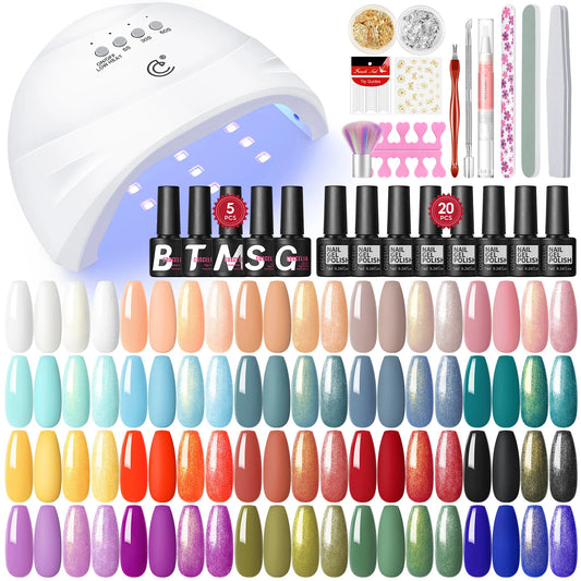 Coscelia 20Pc Manicure Kit With Lamp Base And Top Coat