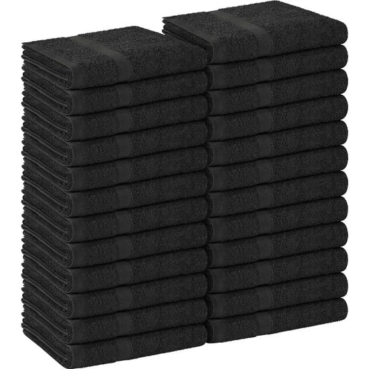 Salon Towel, Pack of 24, Not Bleach Proof, 16 by 27 Inches, Highly Absorbent Cotton Towels for Hand, Gym, Beauty,