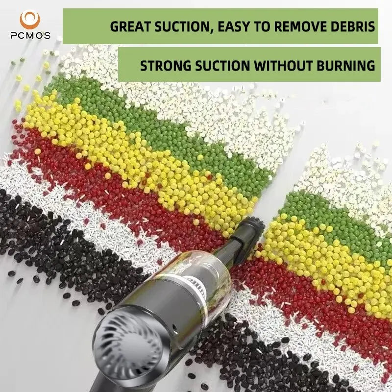 PCMOS 1PC Wireless Vacuum Cleaner High Power for Home and Car